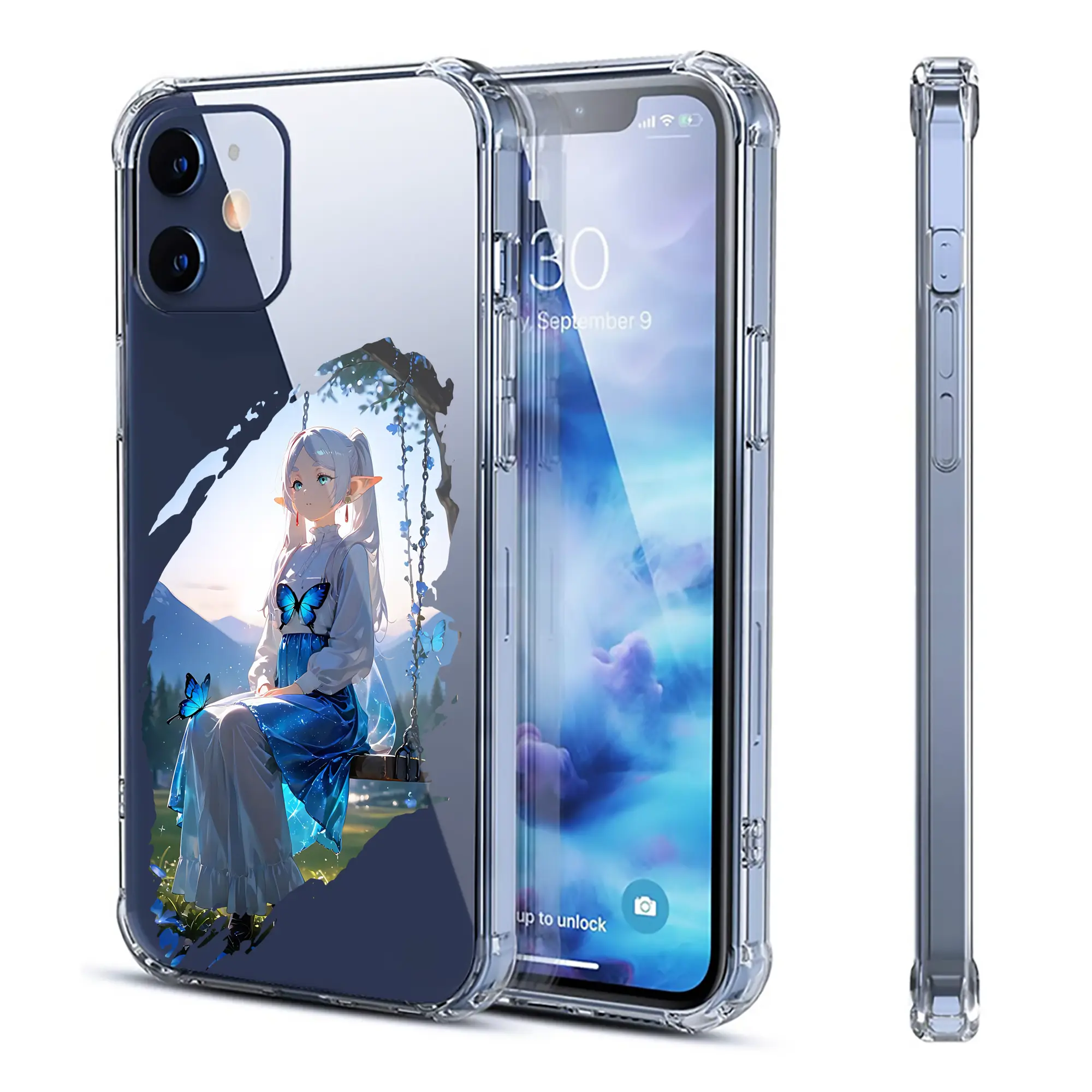 葬送のフリーレン（Frieren） グッズ,フリーレン（Frieren） - IPhone 12シリーズ対応 ・ 透明スマホケース ・ クリアソフトケース ・ TPU素材 ・ 耐衝撃 ・ 高密着 ・ 防汚 防指紋 ・ 簡単着脱